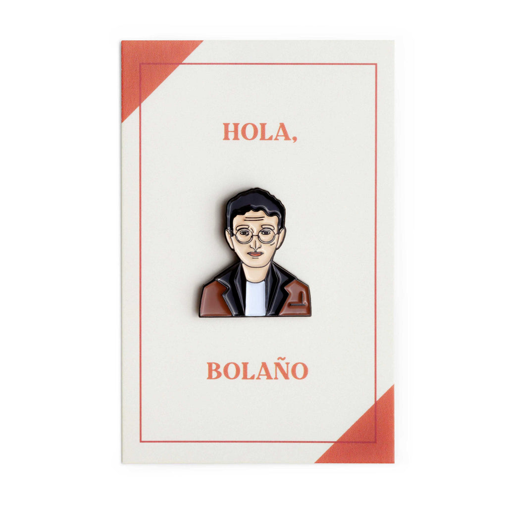 Roberto Bolaño Enamel Icon Pin — Wholesale for Bookstores | A Book to Wear
