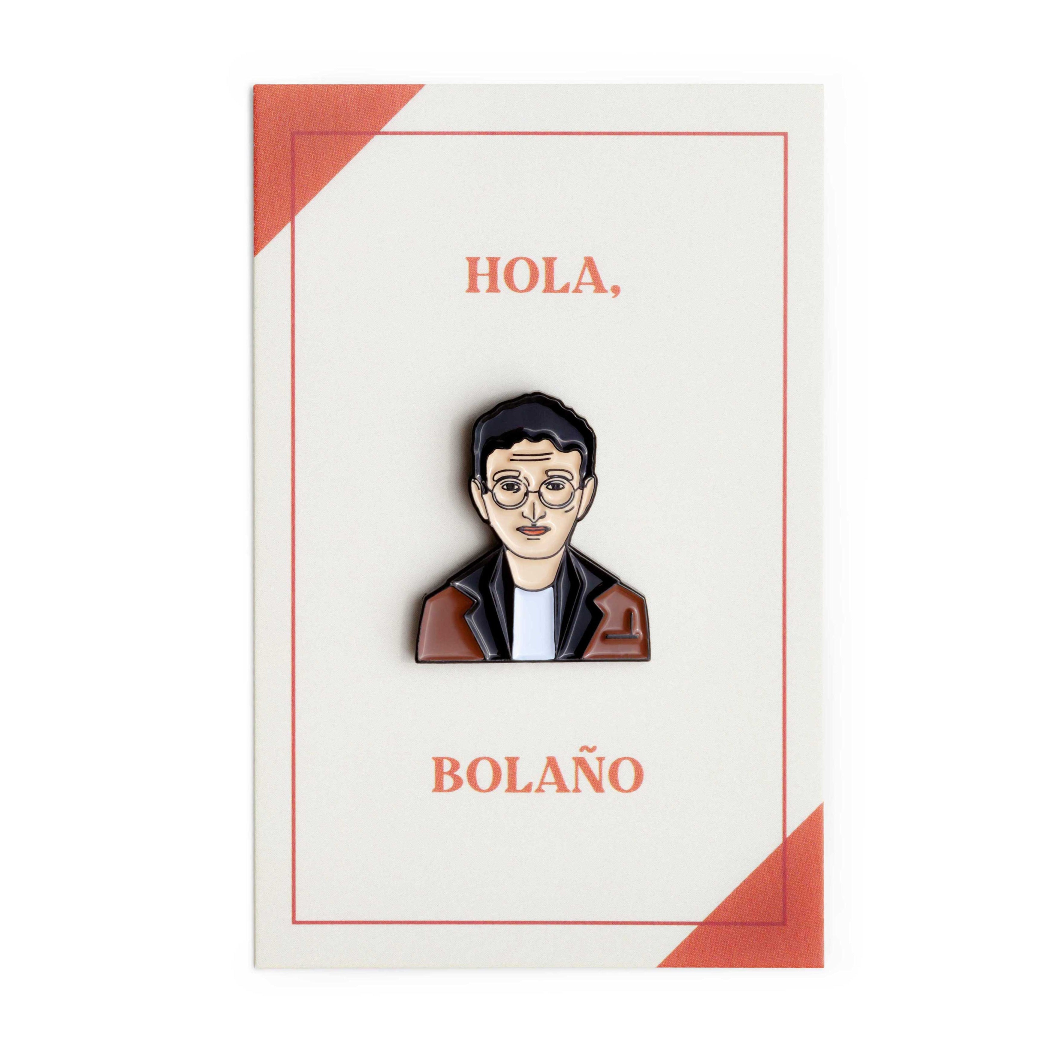 Roberto Bolaño Enamel Icon Pin — Wholesale for Bookstores | A Book to Wear