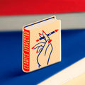Clarice Lispector enamel book pin for independent bookstores, illustration by Judy Kaufmann
