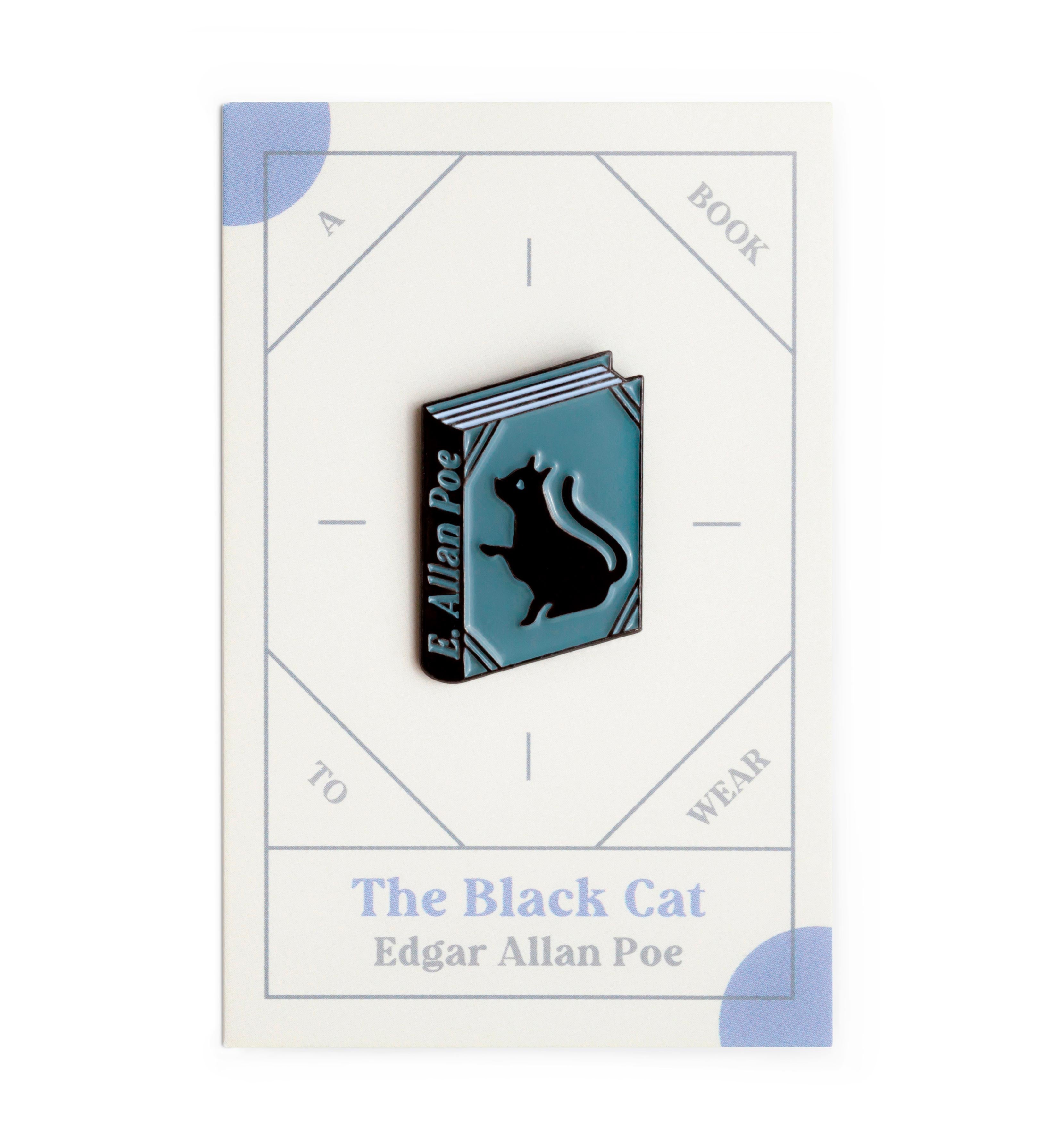 The Black Cat Book Pin by E. Allan Poe Enamel Book Pin — Wholesale for Bookstores | A Book to Wear