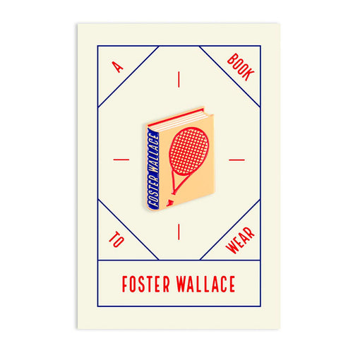 David Foster Wallace Enamel Book Pin — Wholesale for Bookstores | A Book to Wear