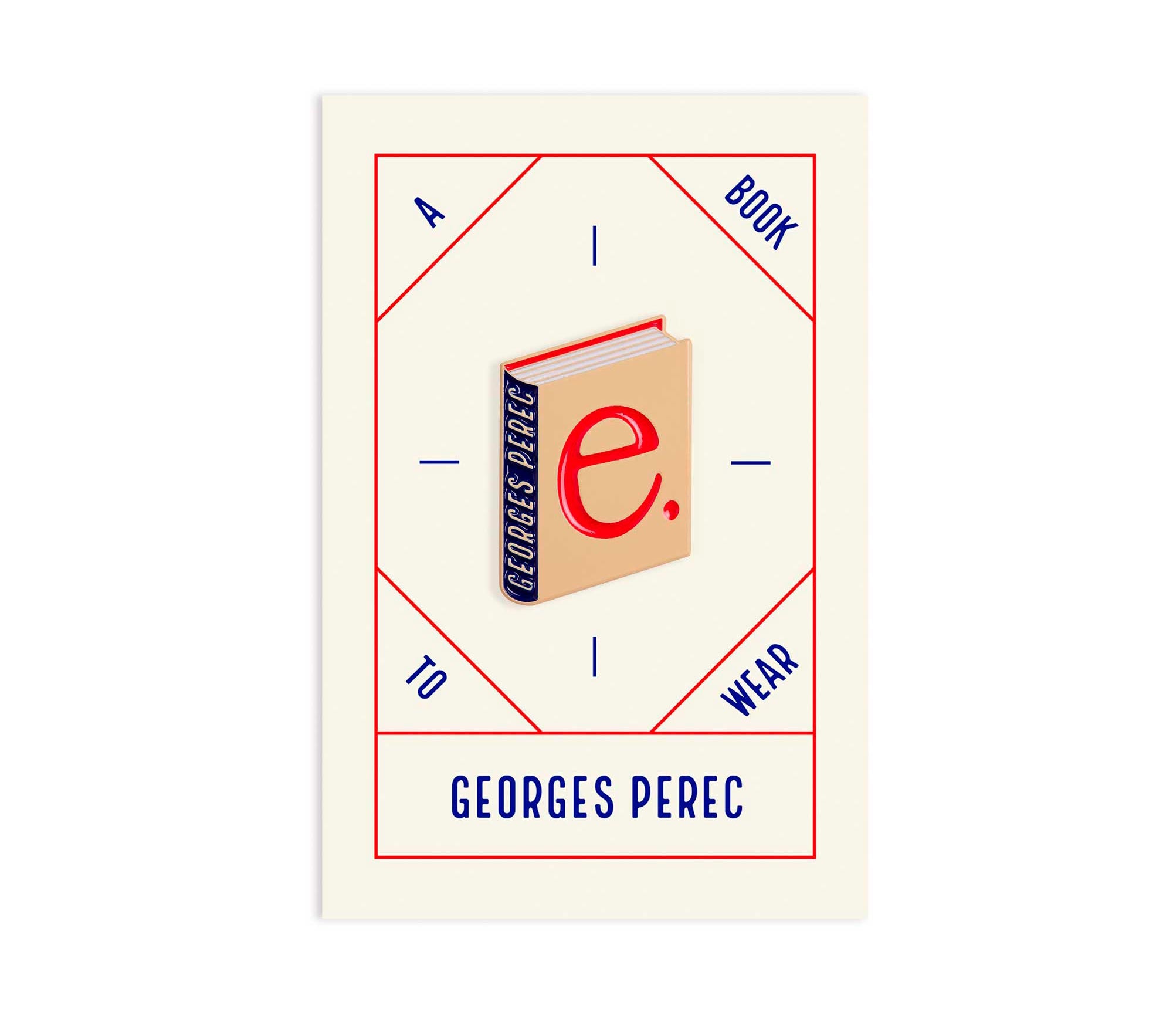 Georges Perec Enamel Book Pin — Wholesale for Bookstores | A Book to Wear