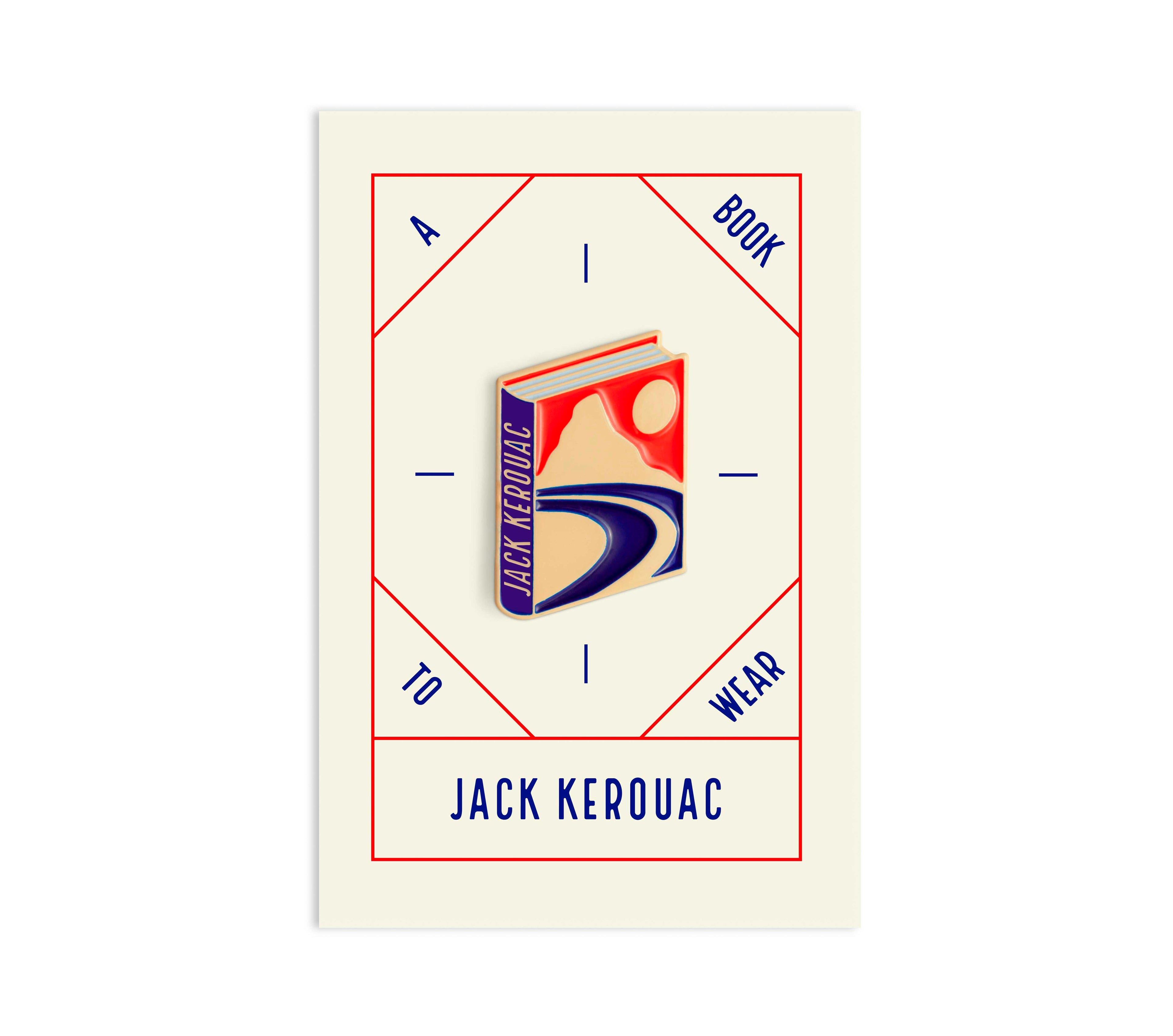 Jack Kerouac Enamel Book Pin — Wholesale for Bookstores | A Book to Wear