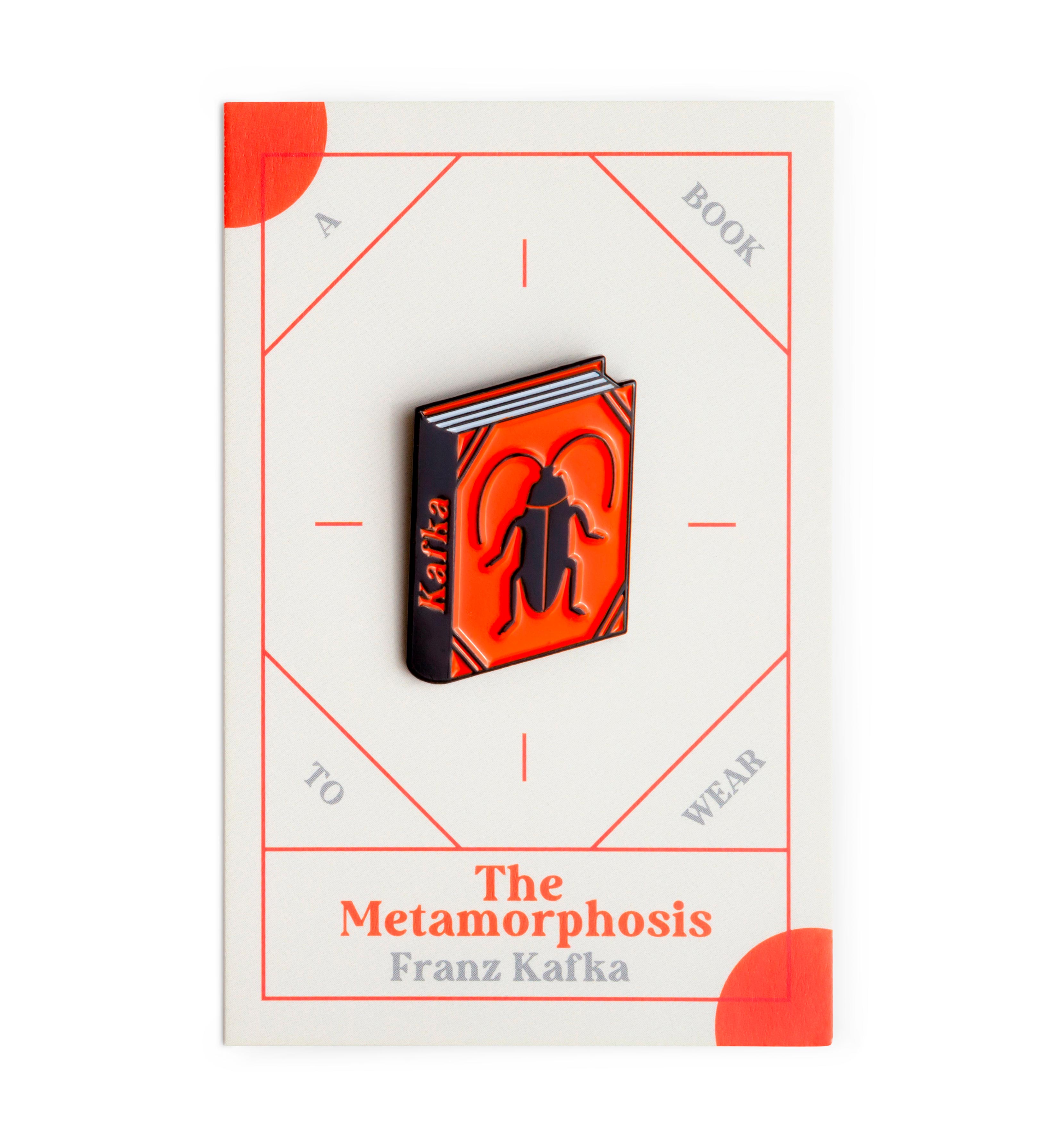 The Metamorphosis Book Pin by Franz Kafka Enamel Book Pin — Wholesale for Bookstores | A Book to Wear