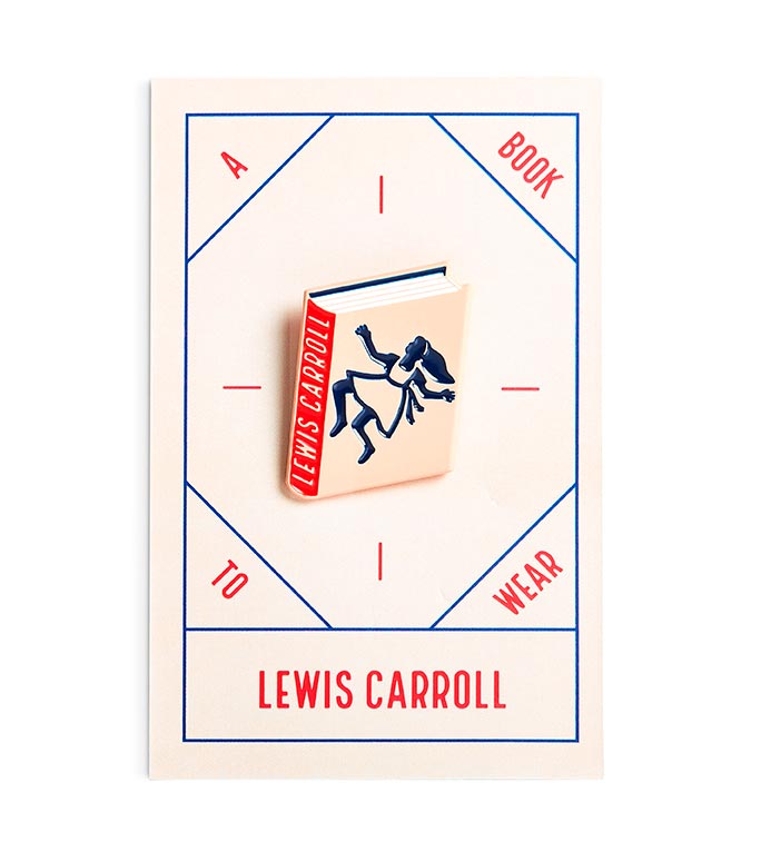 Lewis Carroll Enamel Book Pin — Wholesale for Bookstores | A Book to Wear