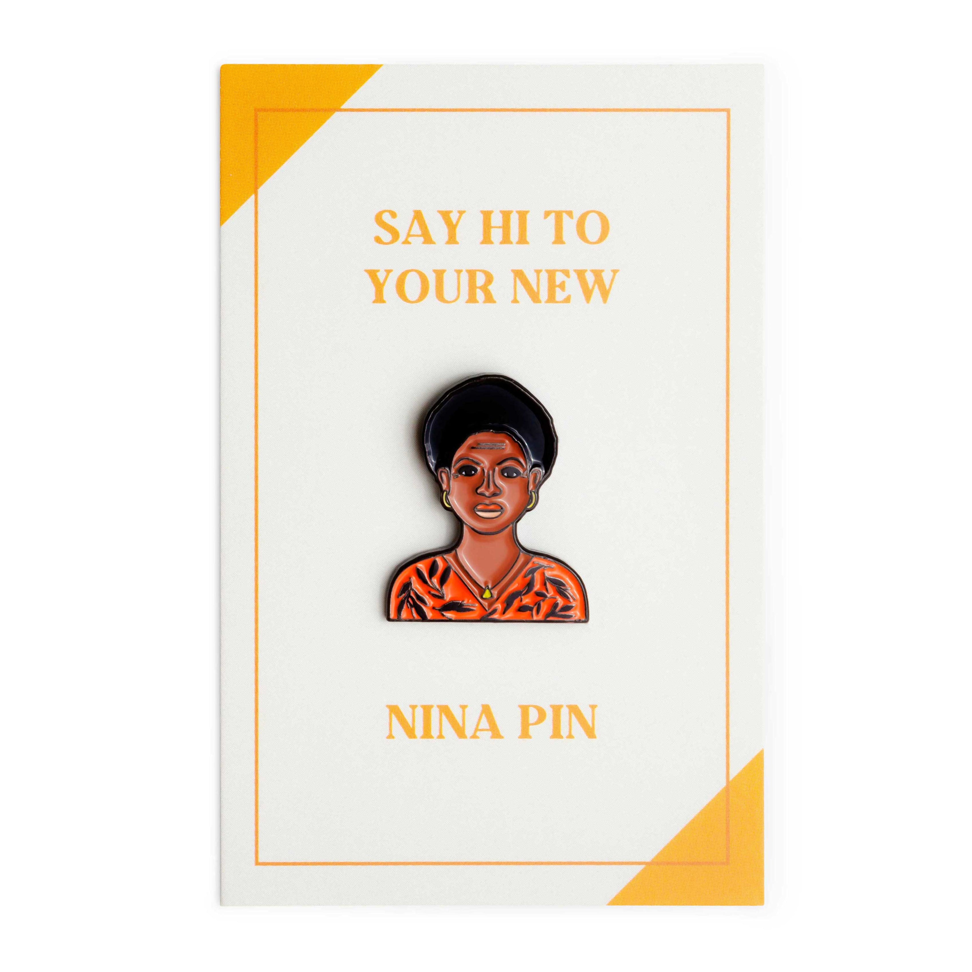 Nina Enamel Icon Pin — Wholesale for Bookstores | A Book to Wear