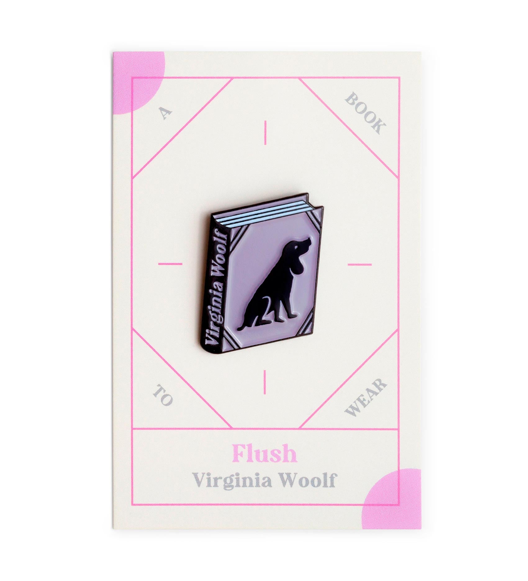 Flush Book Pin by Virginia Woolf Enamel Book Pin — Wholesale for Bookstores | A Book to Wear